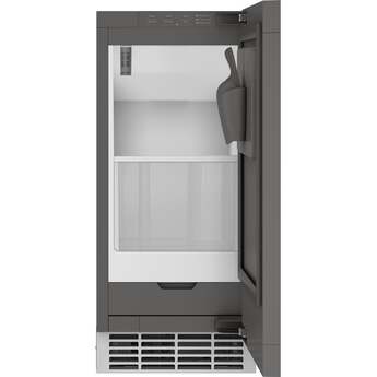 GE 15 Inch Under Ice Maker with Nugget Ice, 50lbs Daily Production, 26 Lbs. Capacity, Wi-Fi Connectivity, LED Lighting, Ice Scoop, Clean Reminder Light, and UL Listed: Panel Ready